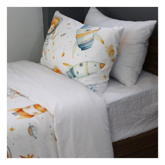 🛏️ Housse de Couette Enfant Mission Dodo – Réversible une place 160x220 cm
