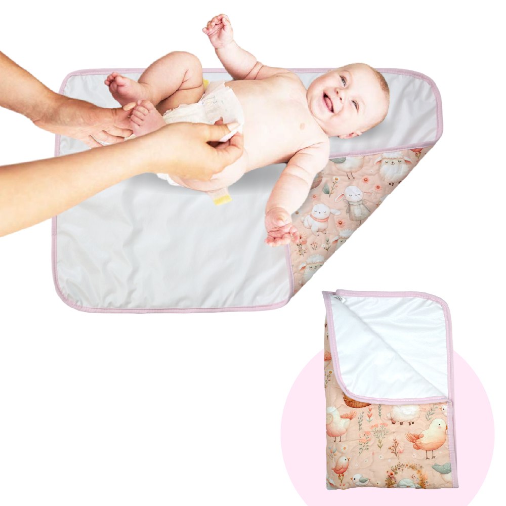 Tapis à Langer Bébé Imperméable complices Fleuris 50x80 cm - Microfibre Douce