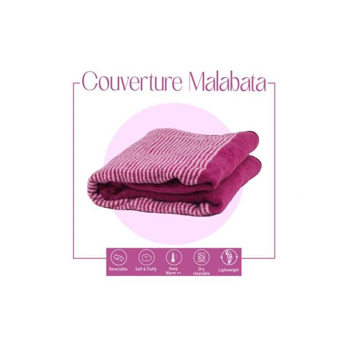 🌟Couverture Malabata Uni Rose -Doux & chaude (C°++) 🌟