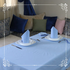 Nappe de Table Bleu + Serviettes Assorties – Élégance et Protection au Quotidien