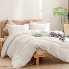 Housse de Couette Blanche + Taies d’Oreiller Offertes // Doux & Antiallérgique
