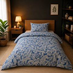 Housse de Couette "Neptune"  -Doux & Antiallergique - + Taie d'oreiller Offert (Copie)