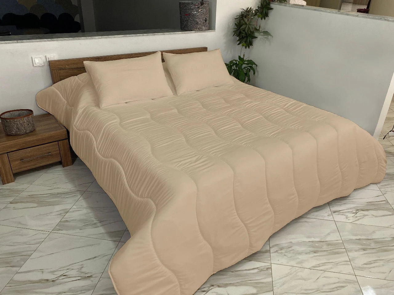 Couette KASBAH  Uni Beige Sable Acheté = Oreiller Kasbah Offert