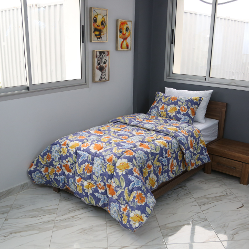 Couette imprimée Malabata Micro-gel  JUPITER + Taie d'oreiller Offert