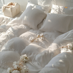 Couette Blanche Microgel MALABATA Acheté = 1 Oreiller Kasbah offert / Chaude C°+++ & Antiallérgique