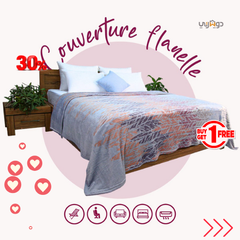 🌟Couverture Imprimée en Flanelle Cashmir  -Doux & Antiallergique (C°++☀️)🌟 // 1 couverture achetée, une autre offerte.