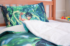Housse de couette "Guerrier de Gaîa" + 1TO Offerte - 1 Place(160x220 cm)