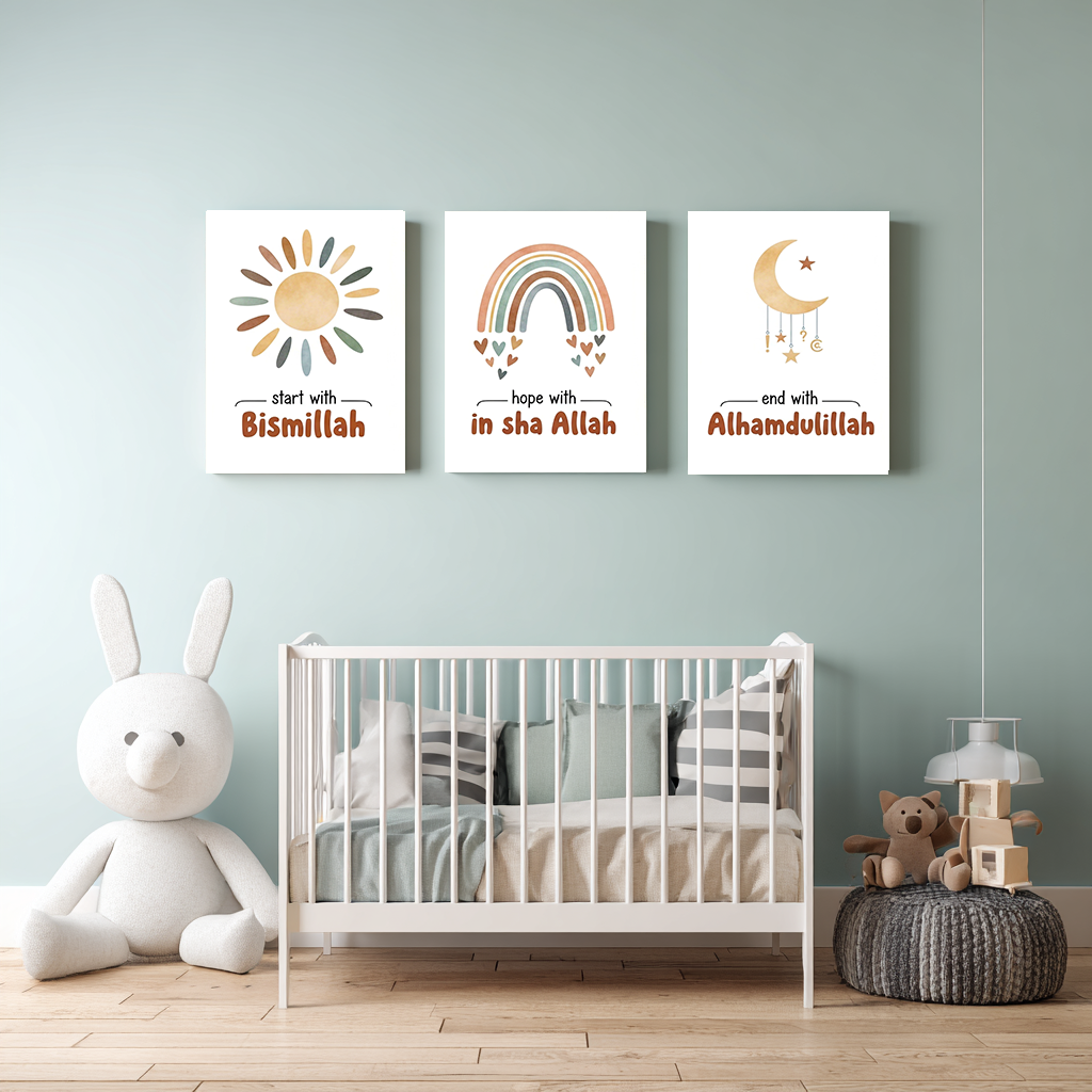 Pack 3 Tableaux "Mots de Foi" – Collection Build Your Dreams