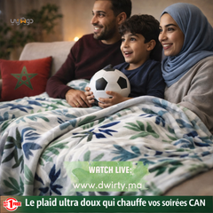 🌟Couverture Imprimée en Flanelle Warda  -Doux & Antiallergique (C°++☀️) 🌟