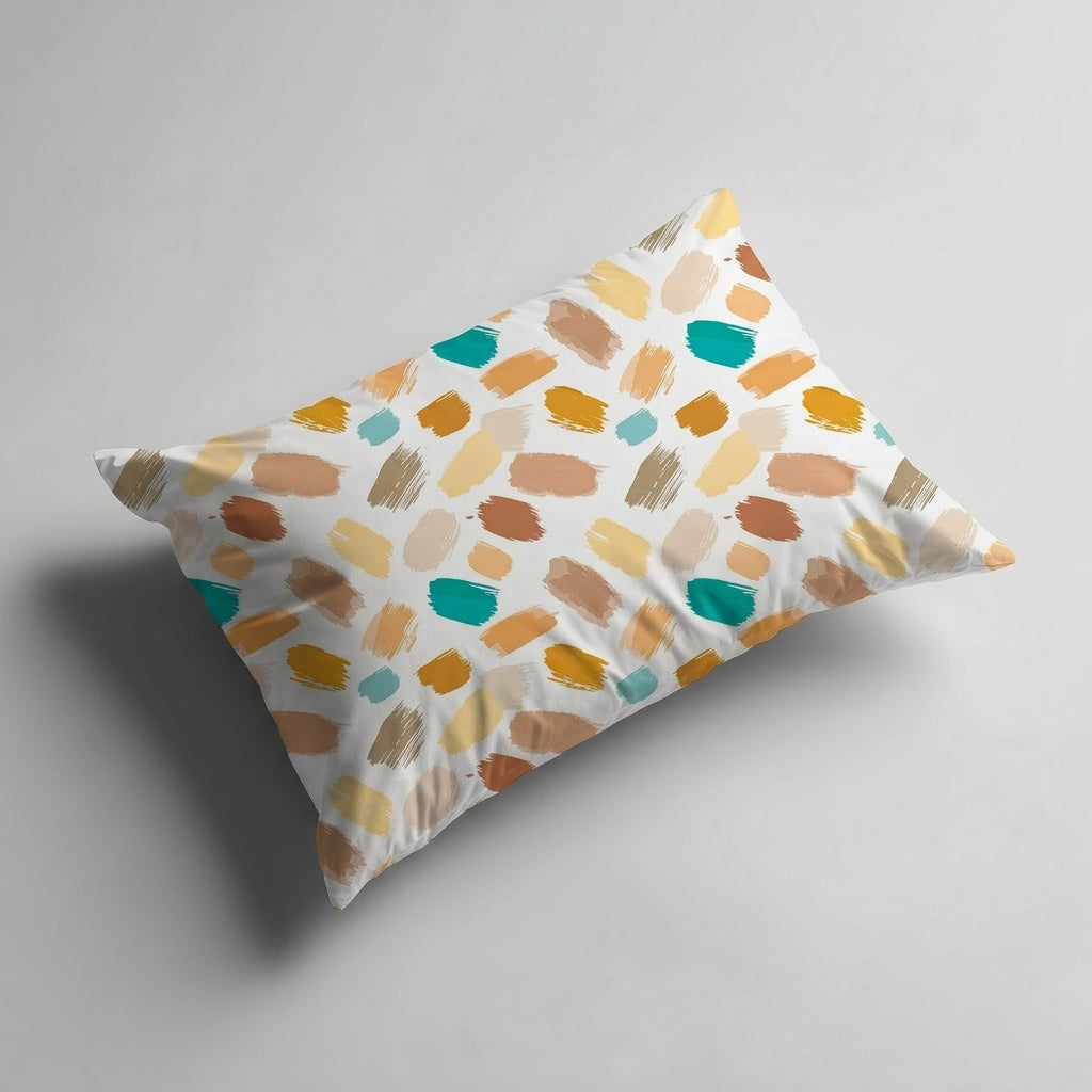 2 Taies d’Oreiller Motif Abstrait – Style Artistique Moderne 50x70 cm