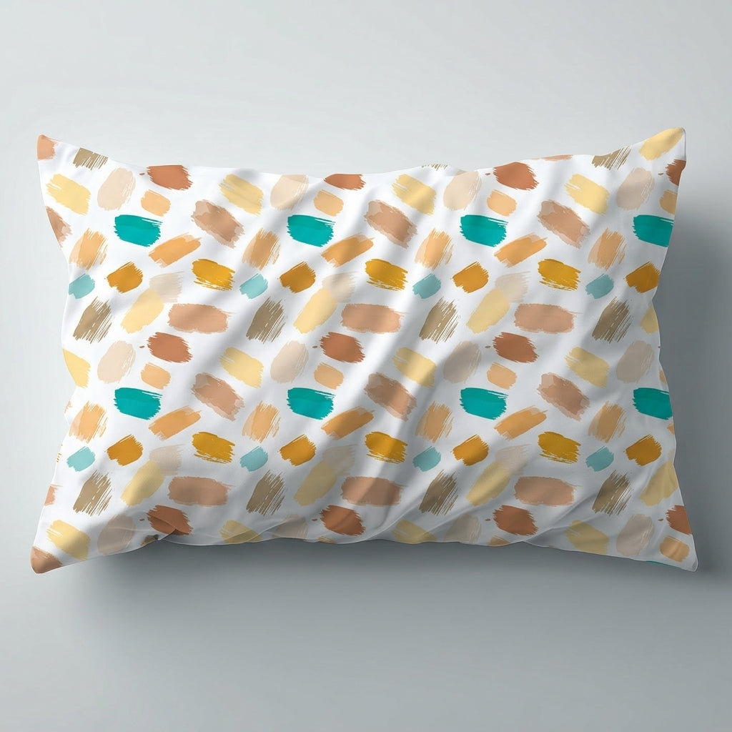 2 Taies d’Oreiller Motif Abstrait – Style Artistique Moderne 50x70 cm