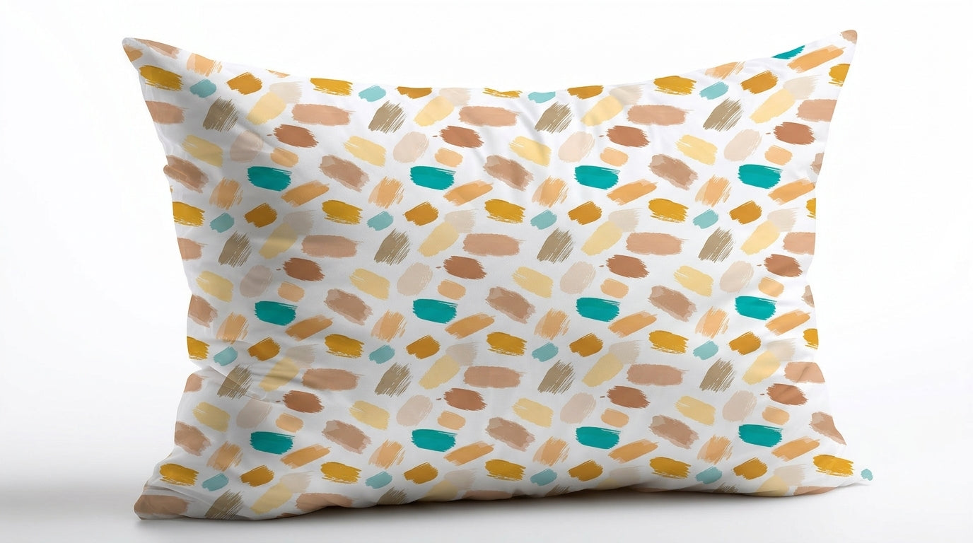 2 Taies d’Oreiller Motif Abstrait – Style Artistique Moderne 50x70 cm