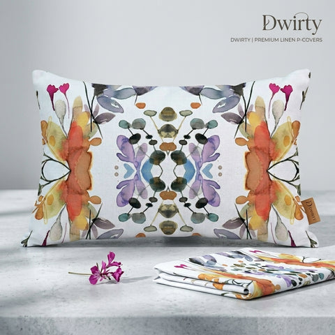 2 Taies d’Oreiller Aquarelle Botanique – Style Artistique Moderne 50x70 cm