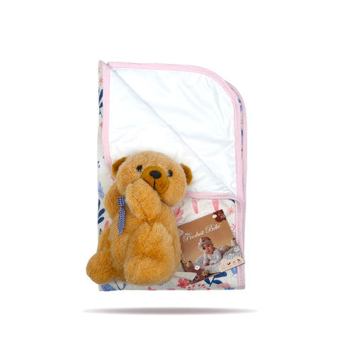 Tapis à Langer Bébé Imperméable Câlins Lapins 50x80 cm - Microfibre Douce