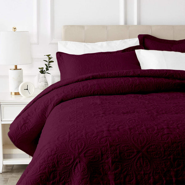 🎉 Boutis de Luxe pour Célébrer Votre Mariage 🎉 Couleur Aubergine - Doux & Antiallergique - Boutis Dwirty Maroc