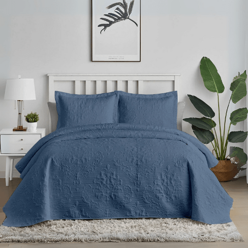 🎉 Boutis de Luxe pour Célébrer Votre Mariage 🎉 Couleur Bleu pétrole - Doux & Antiallergique - Boutis Dwirty Maroc