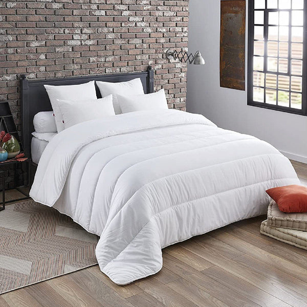 Couette Blanche ECO en Microfibre // Douce, Confortable - Couette Uni Dwirty Maroc