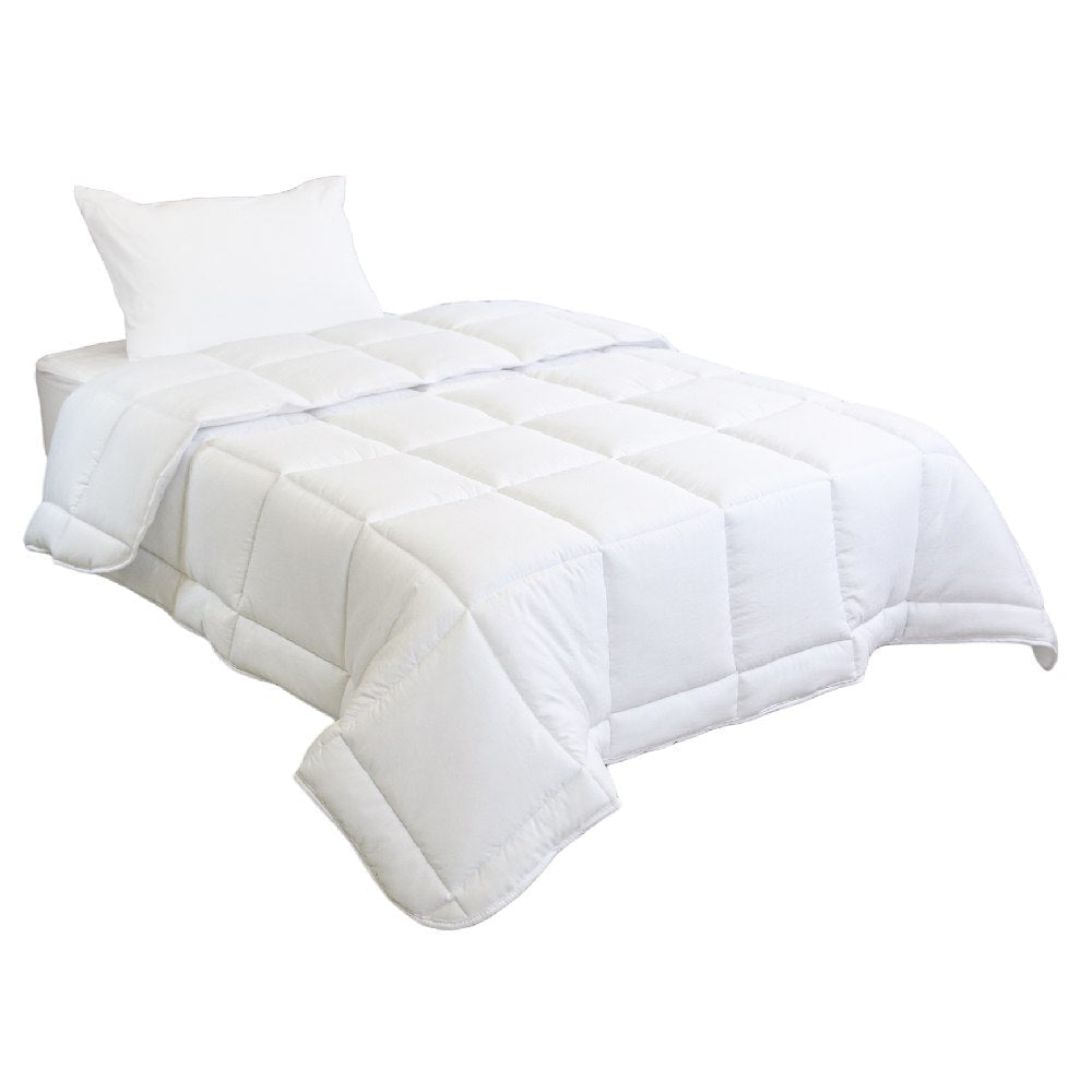 Couette Blanche Microgel MALABATA Acheté = 1 Oreiller Kasbah offert / Chaude C°+++ & Antiallérgique - Couette Blanche Dwirty Maroc