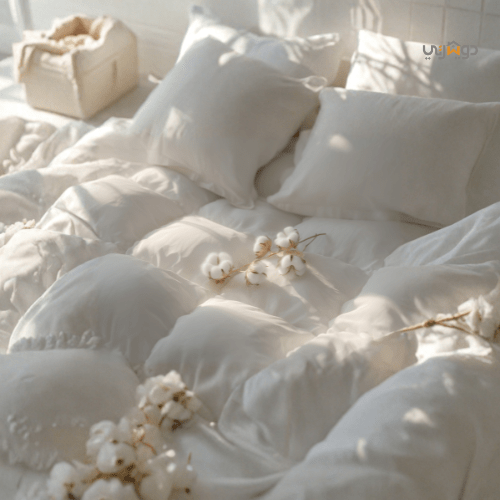 Couette Blanche Microgel MALABATA Acheté = 1 Oreiller Kasbah offert / Chaude C°+++ & Antiallérgique - Couette Blanche Dwirty Maroc