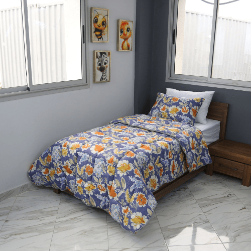 Couette imprimée Malabata Micro - gel JUPITER + Taie d'oreiller Offert // chaude C°+++ & antiallergique - Couette imprimé Dwirty Maroc