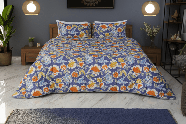 Couette imprimée Malabata Micro - gel JUPITER + Taie d'oreiller Offert // chaude C°+++ & antiallergique - Couette imprimé Dwirty Maroc