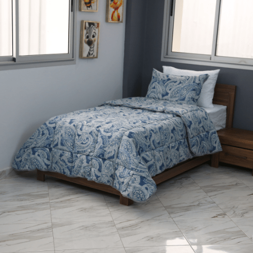 Couette imprimée Malabata Micro - gel Nepture + Taie d'oreiller Offert // C°+++ - Couette imprimé Dwirty Maroc