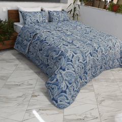 Couette imprimée Malabata Micro - gel Nepture + Taie d'oreiller Offert // C°+++ - Couette imprimé Dwirty Maroc