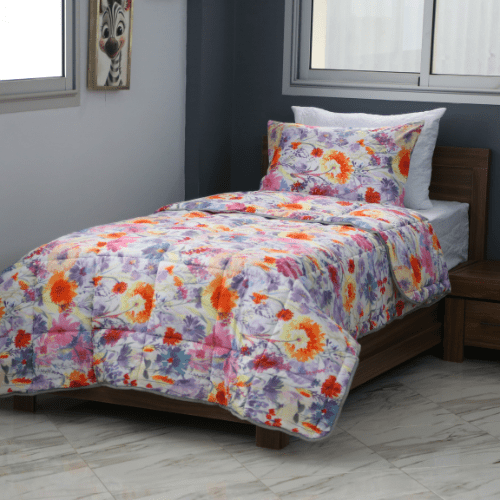 Couette imprimée Malabata Micro - gel SATURN + Taie d'oreiller Offert // Chaude C°+++ - Couette imprimé Dwirty Maroc