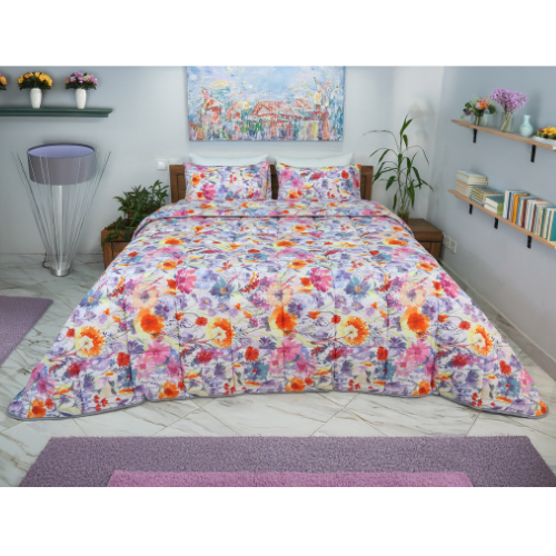 Couette imprimée Malabata Micro - gel SATURN + Taie d'oreiller Offert // Chaude C°+++ - Couette imprimé Dwirty Maroc