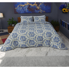 Couette imprimée Malabata Micro - gel URANUS + Taie d'oreiller Offert // chaude C°+++ & ntiallergique - Couette imprimé Dwirty Maroc