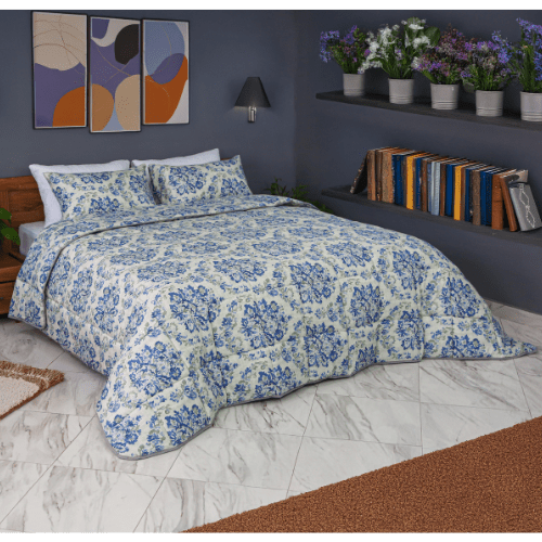 Couette imprimée Malabata Micro - gel URANUS + Taie d'oreiller Offert // chaude C°+++ & ntiallergique - Couette imprimé Dwirty Maroc