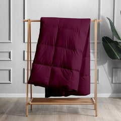 Couette Unie Aubergine Microgel MALABATA Antiallergique + Taies d'oreiller Offerts // Chaude C°+++ & Antiallérgique - Couette Uni Dwirty Maroc