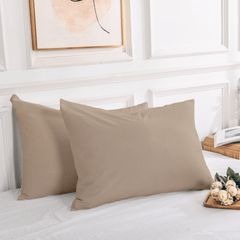 Couette Unie Beige Sable Microgel MALABATA Antiallergique + Taies d'oreiller Offerts // Chaude C°+++ & Antiallérgique - Couette Uni Dwirty Maroc