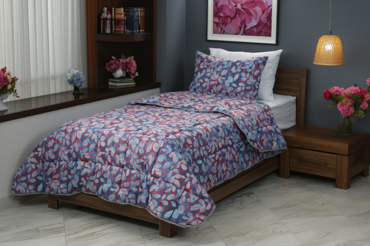Couette imprimée Malabata Micro-gel  Yara + Taie d'oreiller Offert -50%
