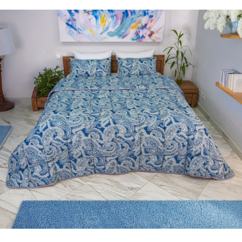 Couette imprimée Malabata Micro-gel  Nepture + Taie d'oreiller Offert // C°+++