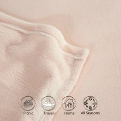 🌟Couverture Flanelle Uni Rose - Doux & Antiallergique (C++) 🌟 - couverture Dwirty Maroc