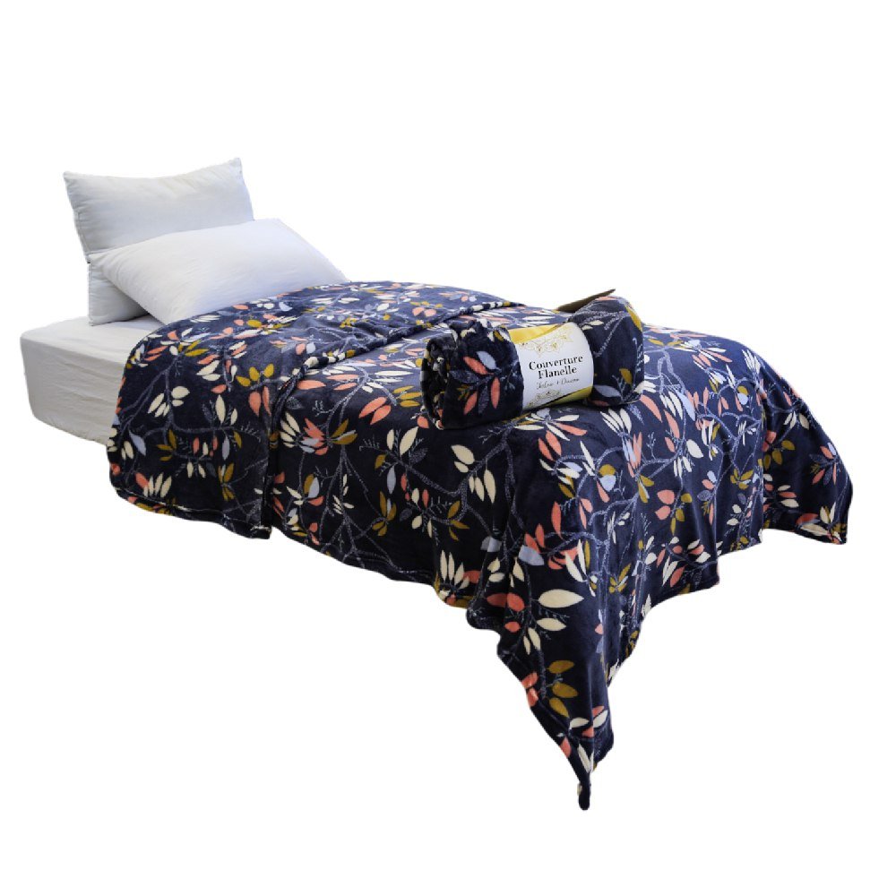 🌟Couverture Imprimée en Flanelle Salma - Doux & Antiallergique (C°++☀️) 🌟 - couverture Dwirty Maroc