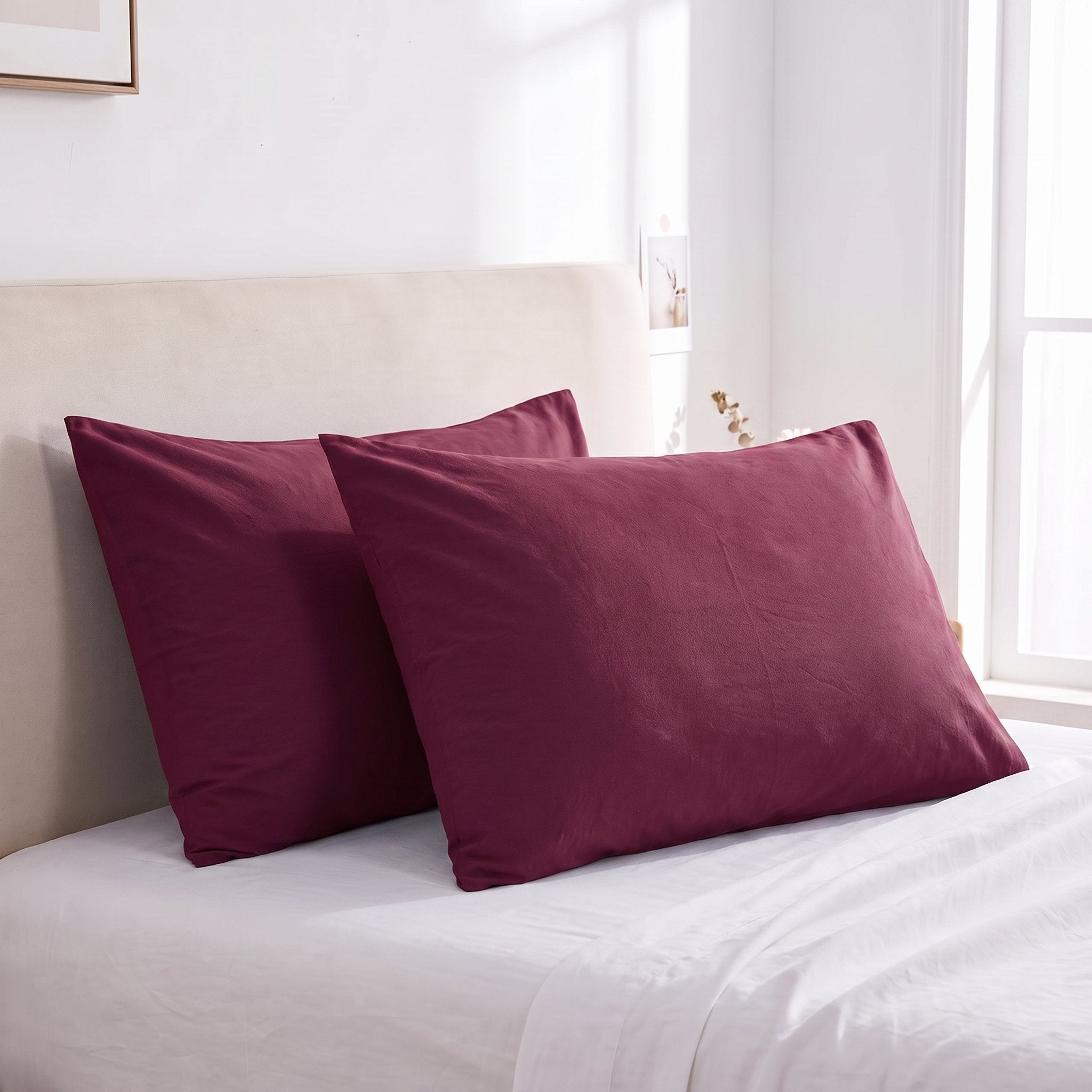 Pack 4 taies d’oreiller unies 50×70
