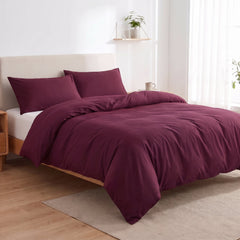 Housse de couette unie + 2 taies offertes