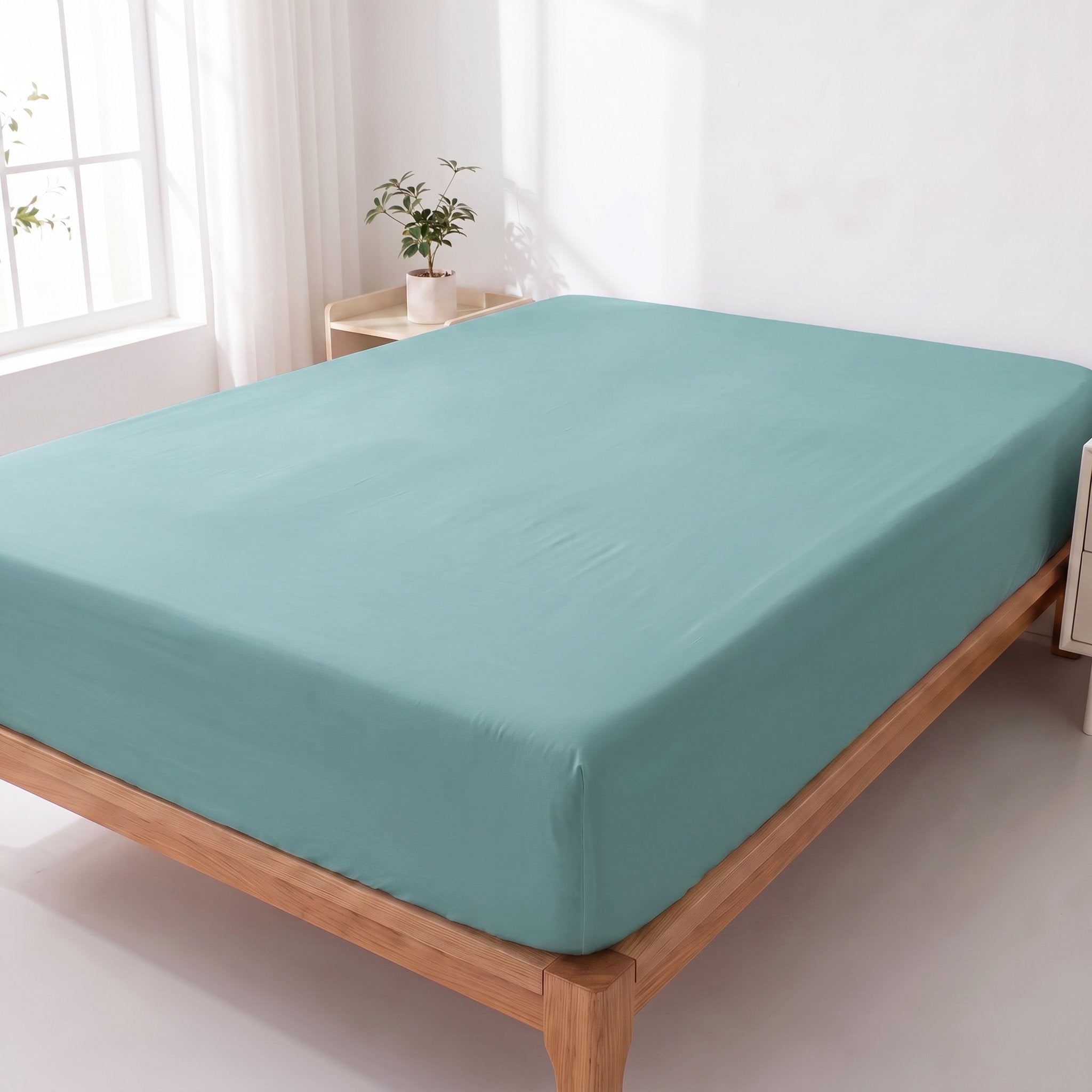 Drap-housse uni microfibre (16 coloris)