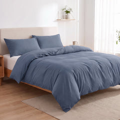 Housse de couette unie + 2 taies offertes