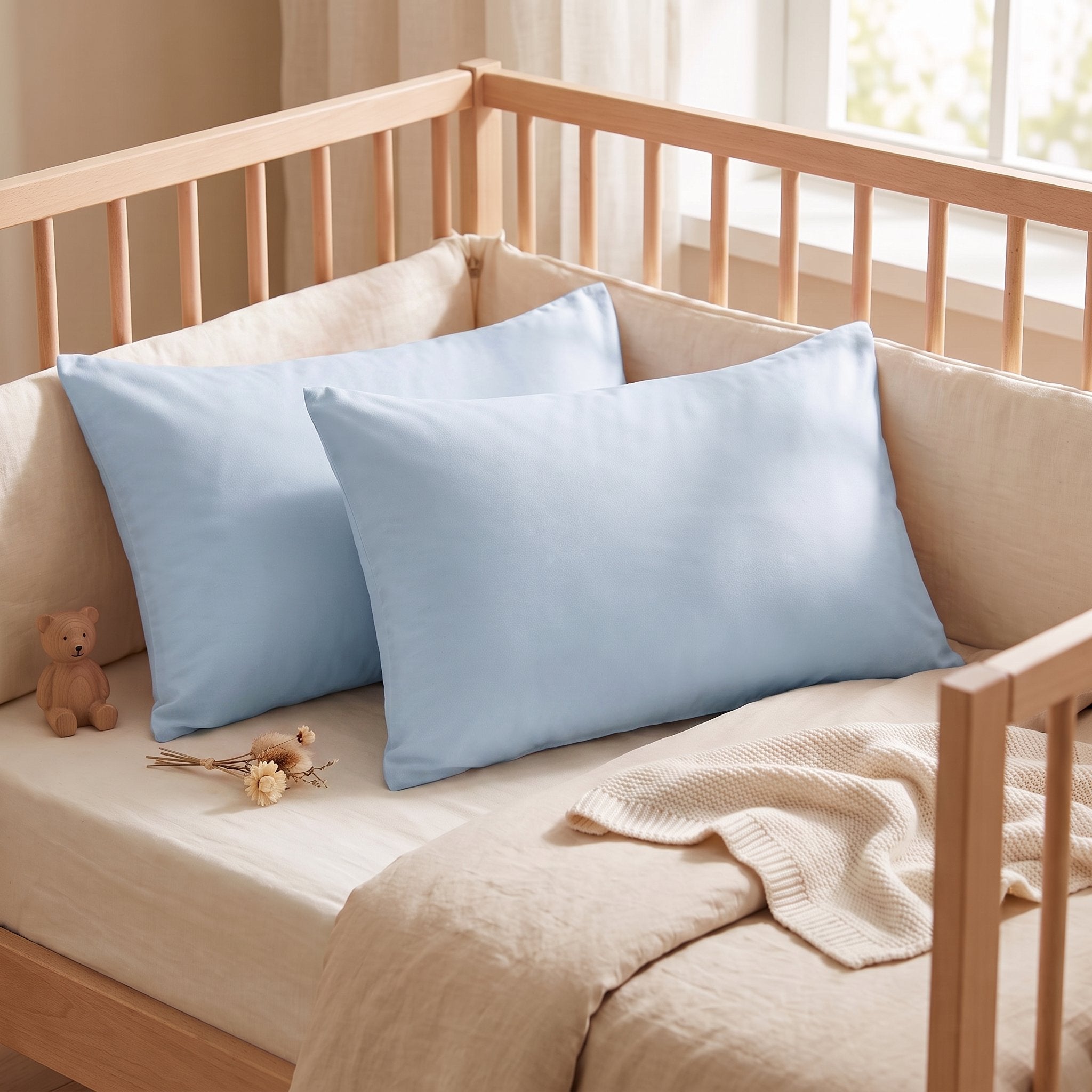 Taies bébé 30×50 (5 coloris, 2ème offert)