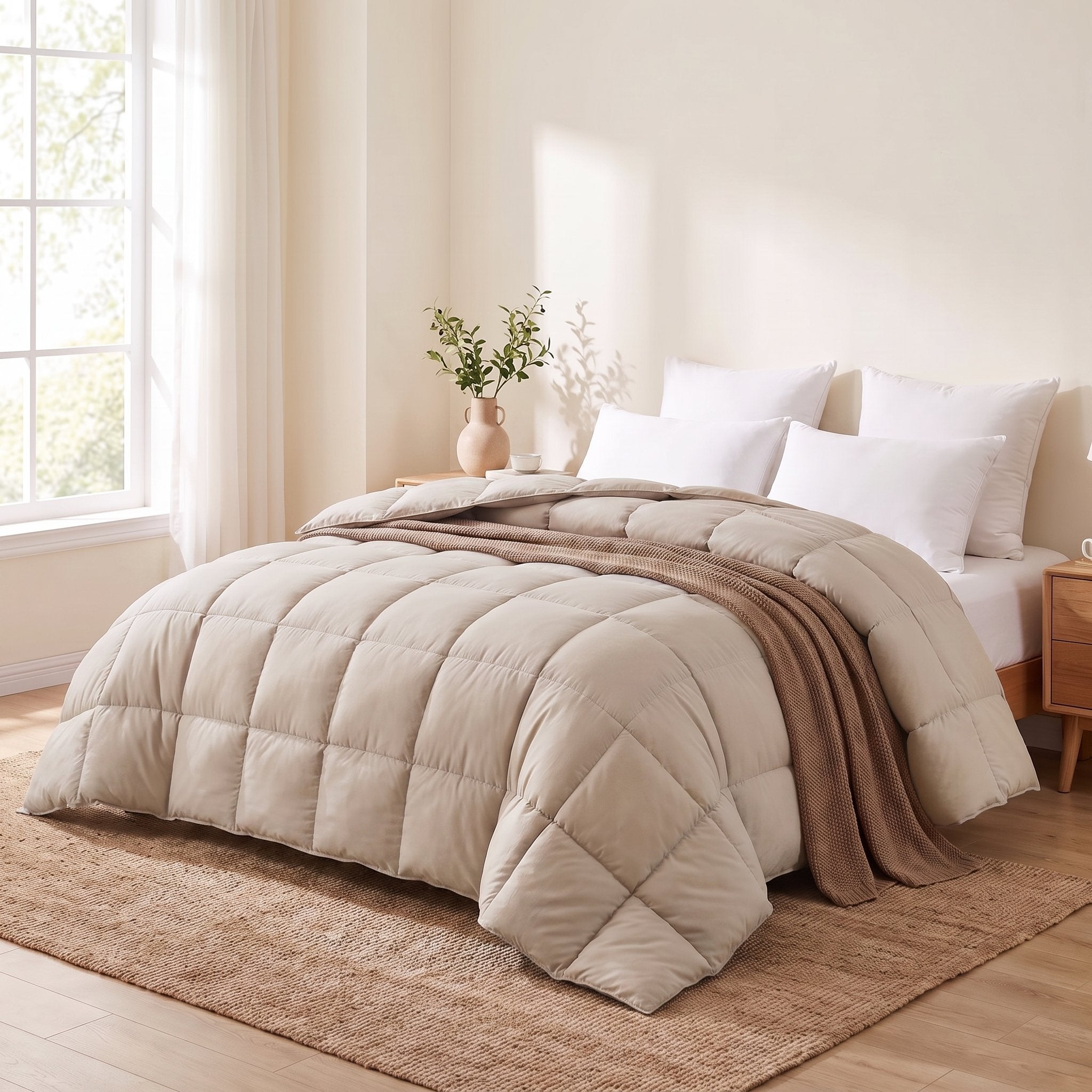 Couette unie Malabata microgel + 2 taies offertes