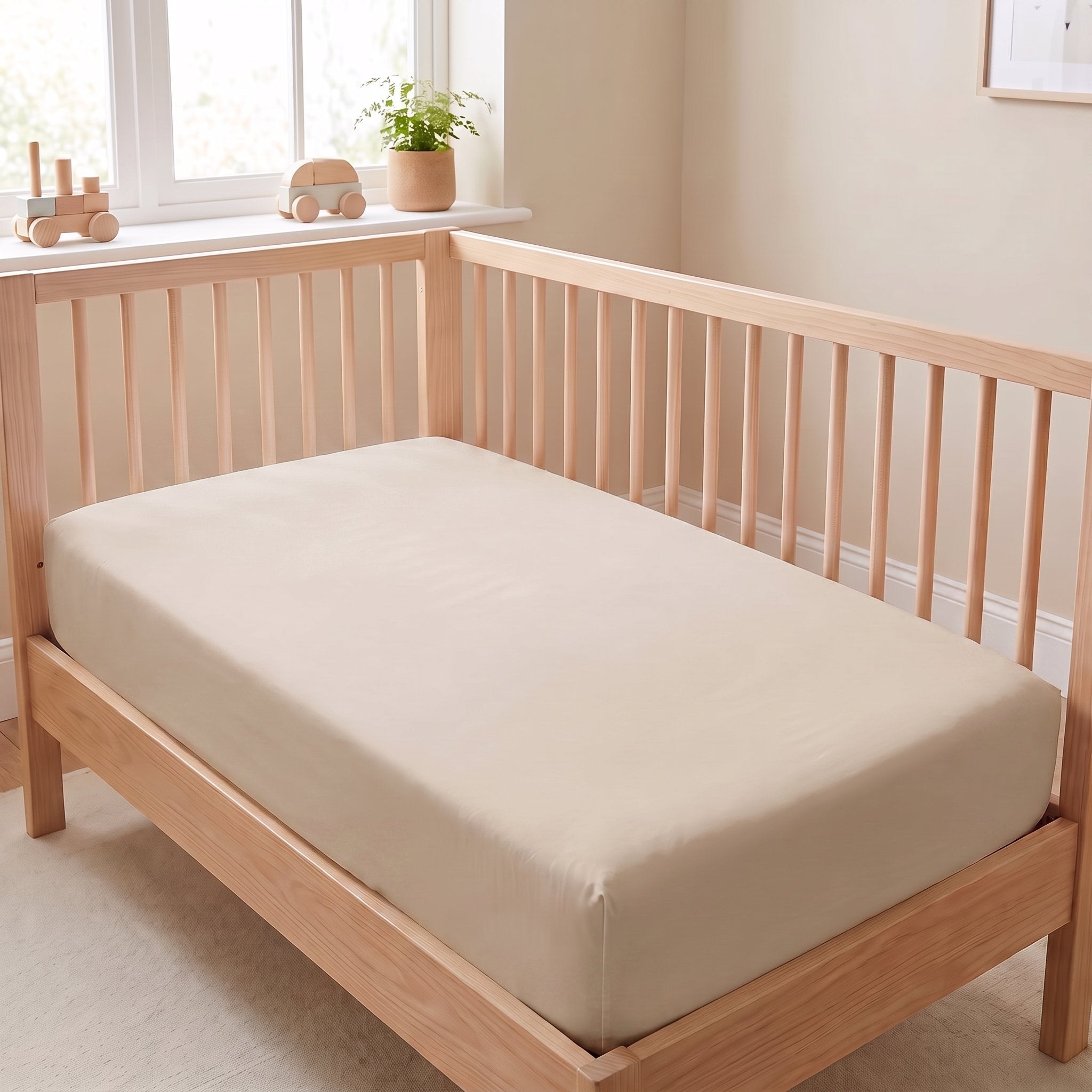 Drap-housse bébé uni 60×120 (5 coloris, 2ème offert)