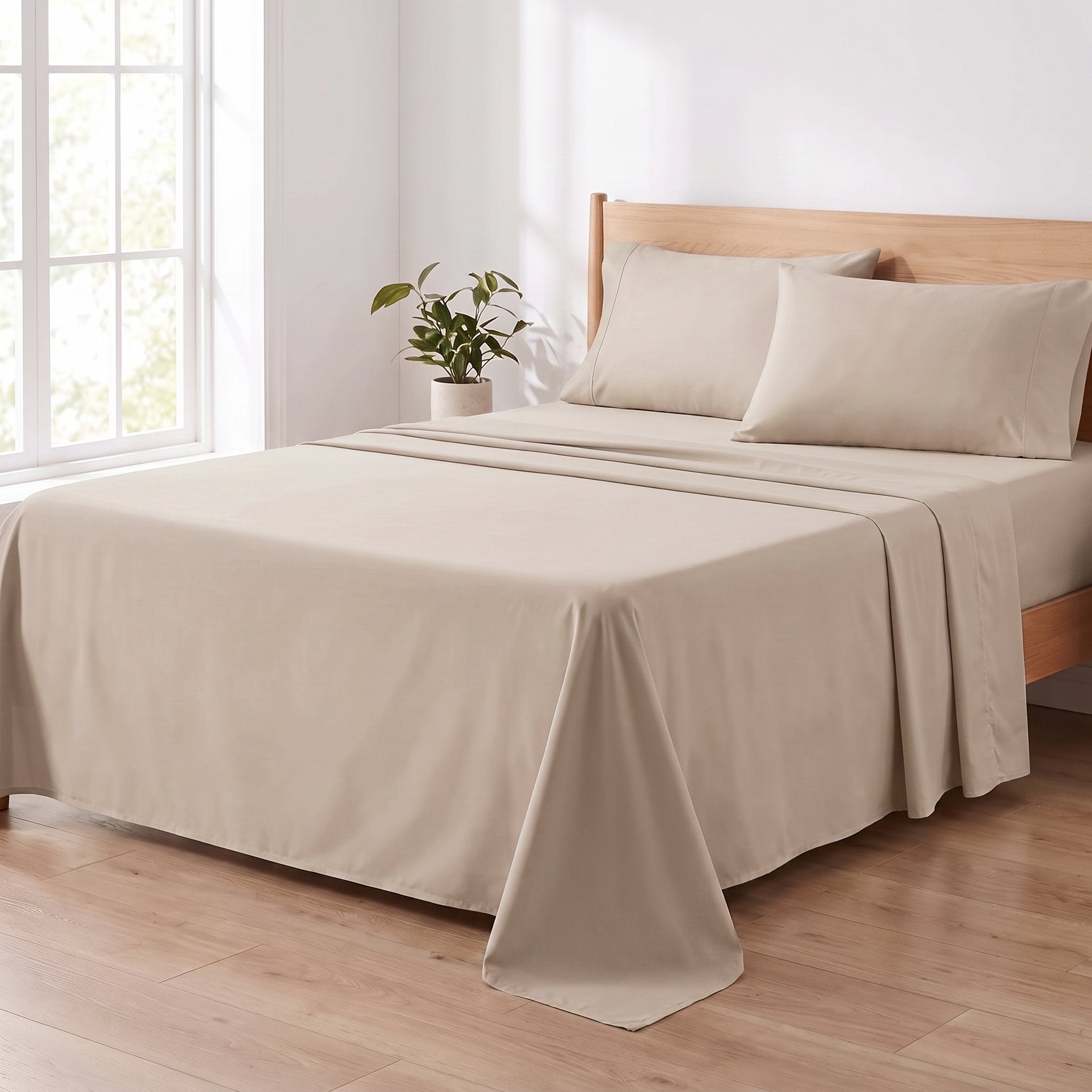 Pack draps uni microfibre 3 pièces (11 coloris)
