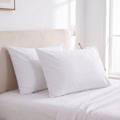 Taies d’oreiller unies microfibre 50×70 (lot de 2, 13 coloris)
