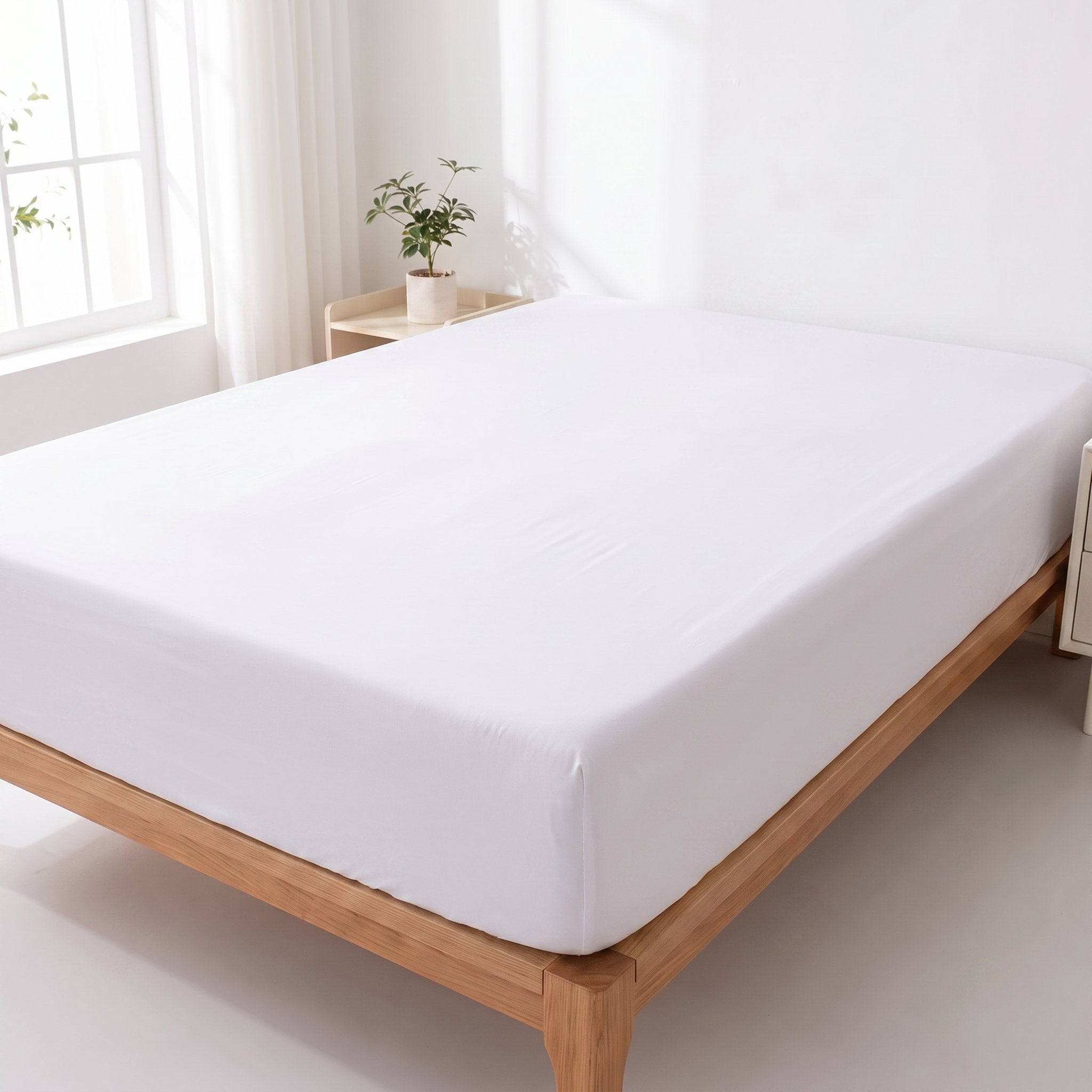 Drap-housse uni microfibre (16 coloris)