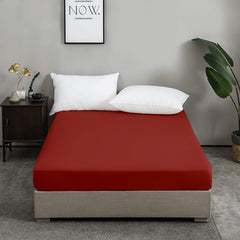 Drap Housse Couleur Uni Orange Brique - Microfibre - Découvrez le Luxe Absolu - drap housse Dwirty Maroc