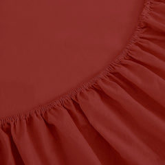 Drap Housse Couleur Uni Orange Brique - Microfibre - Découvrez le Luxe Absolu - drap housse Dwirty Maroc