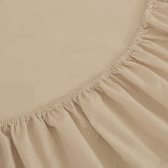 Drap Housse Uni Beige Sable - Doux & Antiallergique - Découvrez le Luxe Absolu - drap housse Dwirty Maroc